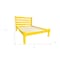 Homeroots Canary Yellow Solid Wood Twin Bed Frame 546734 - alternate 4