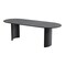 Homeroots 79" Black Solid Wood Double Pedestal Base Oval Dining Table 712130 - alternate 1