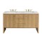 James Martin Vanities Hudson 60'' D Vanity, Light Natural Oak w/ Jasmine Pearl Top w/FreePower Wireless Charger 435-V60D-LNO-FEJP - alternate 1