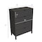 Homeroots 30" Dark Gray Four Drawer Standard Chest 552264 - alternate 4