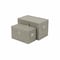 Homeroots Set of Two Beige Solid Wood And Fabric Box With Lid, 2PK 489398 - alternate 3