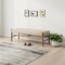 Homeroots 57in Beige and Brown Cotton and Solid Wood Upholstered Bench 606749 - alternate 4