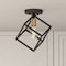 Vaxcel Deering 10.25-in W Matte Black/Gold Satin Brass Contemporary Flush Mount Ceiling Light Fixture C0300 - alternate 3