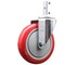 Service Caster 5 Inch Red Polyurethane Wheel Swivel 7/8 Inch Square Stem Caster SCC SCC-SQ20S514-PPUB-RED-78 - alternate 1