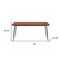 Homeroots 63" Brown Wood Dining Table with Black Steel Legs 400753 - alternate 4