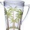 Homeroots 2.5 Quart Clear and Green Palm Tree Acrylic Pitcher 523322 - alternate 6