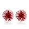 Homeroots Set of Two Red Iron Decorative Spiky Sphere Tabletop Sculpture, 2PK 568888 - alternate 1
