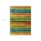 Homeroots 3' X 5' Green Teal Blue And Copper Striped Washable Indoor Outdoor Area Rug 631209 - alternate 6