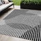 Homeroots 5' X 8' Gray And Black Geometric Washable Indoor Outdoor Area Rug 597638 - alternate 1