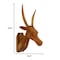 Homeroots 28" Brown Solid Wood Elk Head Hanging Dimensional Sculpture 401293 - alternate 2