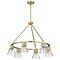 Nuvo Gianna, 6 Light Chandelier, Vintage Brass Finish, Clear Glass 60/8345 - alternate 1