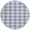Homeroots 8' Purple Aqua And Beige Round Plaid Washable Indoor Outdoor Area Rug 601424 - alternate 4
