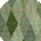 Homeroots 8' Green Mint Green And Sage Round Argyle Washable Indoor Outdoor Area Rug 613689 - alternate 3