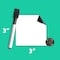 Flipside 3" x 3" White Dry Erase Stickables w/ Dry Erase Marker, 24PK 92233 - alternate 6