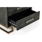 Homeroots 28" Grey Manufactured Wood + Solid Wood Stainless Steel Five Drawer Chest 491546 - alternate 2