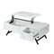 Homeroots 48" White and Black Wood and Steel Lift Top Coffee Table With Drawer 572285 - alternate 4