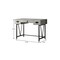 Homeroots 47" Gray and Black Computer Desk With Three Drawers 333514 - alternate 5