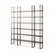 Homeroots Brown Nickel and Solid Wood Six Tier Bookcase 392228 - alternate 4
