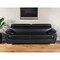 Homeroots 86" Black Leather Sofa With Silver Legs 329519 - alternate 3