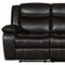 Homeroots 86" Brown Faux Leather Sofa With Black Legs 366304 - alternate 3