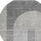 Homeroots 8' Gray Silver And Charcoal Round Geometric Washable Indoor Outdoor Area Rug 582718 - alternate 4