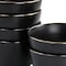 Elama Paul 6 Piece Stoneware Bowl Set in Matte Black with Gold Rim ELM-PAUL6B - alternate 2