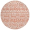 Homeroots 8' Coral And Ivory Round Southwestern Washable Indoor Outdoor Area Rug 594162 - alternate 3