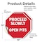 Signmission Proceed Slowly Open Pits, 10 inch X 10 inch, Vinyl Decal, 2PK OC-D-2PACK-10-111 - alternate 2
