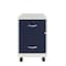 Space Solutions 14.25 in W 2 Drawer Mobile Vertical File Cabinet W/ Accessory Drawer, Pearl White / Navy 25940 - alternate 2