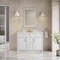 James Martin Vanities Bellshire 48" Single Vanity, Bright White w/ 3 CM White Zeus Silestone Top 660-V48-BW-3WZ - alternate 3