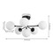 Jonathan Y Olivier Parisian 24" 6-Light Globe Modern Industrial Iron Bistro LED Semi Flush Mount, Black JYL9542B - alternate 5