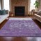 Homeroots 5' X 8' Purple And Silver Abstract Washable Indoor Outdoor Area Rug 632090 - alternate 5