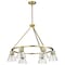 Nuvo Gianna, 6 Light Chandelier, Vintage Brass Finish, Clear Glass 60/8345 - alternate 4