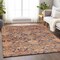 Homeroots 10' X 14' Terra Cotta And Charcoal Damask Washable Indoor Outdoor Area Rug 603394 - alternate 5
