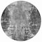 Homeroots 8' Gray Charcoal And Silver Round Abstract Washable Indoor Outdoor Area Rug 582922 - alternate 4