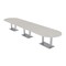 Skutchi Designs Racetrack Conference Table With Power Unit, 48 in W, 192 in L, Ivory HAR-RAC-48X192-DOU-K458-NA - alternate 1