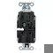 Hubbell Wiring Device-Kellems Straight Blade Receptacle, 5-20R, 20 A, 125V AC, 2 Pole, 3 Wire, Surface Mount, Grounded HBL2162STGYTR - alternate 2