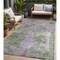 Homeroots 5' X 8' Green and Purple Abstract Washable Non Skid Indoor Outdoor Area Rug 564273 - alternate 1