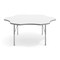 Flash Furniture Wren 60 in Flower Adjustable Height Activity Table, Thermal Laminate Top, Short Legs, White XU-A60-FLR-WHT-T-P-GG - alternate 2
