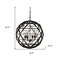 Homeroots Black Caged Four Light Metal Dimmable Chandelier 611344 - alternate 3