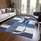 Homeroots 9' X 12' Blue And Ivory Geometric Washable Indoor Outdoor Area Rug 612573 - alternate 3