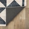 World Rug Gallery Geometric Diamond Washable Non Slip Runner Rug 2 ft x 8 ft Cream WR74CREAM2X8 - alternate 3