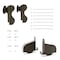 Quiet Glide 8.06 ft. White Oak Contemporary Wheel Bronze Rolling Hook Removable Ladder, 12 ft. Rail QG.540-8WO-12-H.07 - alternate 4