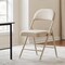 Simple Deluxe YSSOA Folding Chairs with Padded Vinyl Cushion Seats and Durable Metal Frame, Vinyl Kahki, 2PK 3A88FNCHARFOLDTANX2 - alternate 3