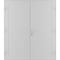 Vdomdoors Front Exterior Prehung Metal-Plastic Double Doors / MANUX 8111 White Silk / Office Commercial and R MANUX8111DEXD-WS-LH-W72xH80 - alternate 1