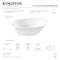 Kingston Brass 72" Acrylic Oval Single Slipper Freestanding Tub with Drain, Glossy White VTRS723228 - alternate 2