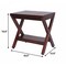 Homeroots Compact X Shape Teak Shower Outdoor Bench With Shelf In Brown Finish 376688 - alternate 3