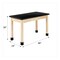 Diversified Spaces Plain Apron Table, Maple, Maple Wood Frame, 48 in W, Black P710LBBM30N - alternate 5