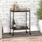Homeroots Brown and Black Steel Rolling Bar Cart 530448 - alternate 2