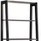 Homeroots 70" Gray Wood Five Tier Etagere Bookcase with Two Doors 630388 - alternate 2